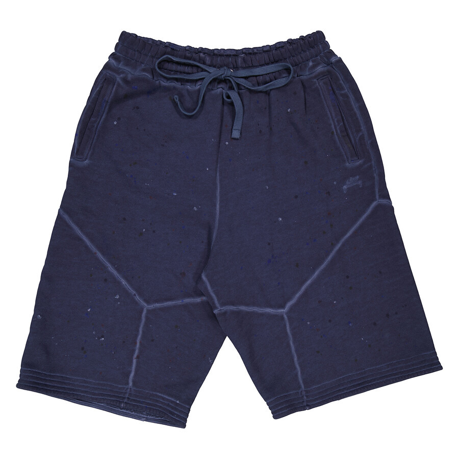 A Cold Wall Navy Studio Wide Leg Faded Jersey Shorts - 5
