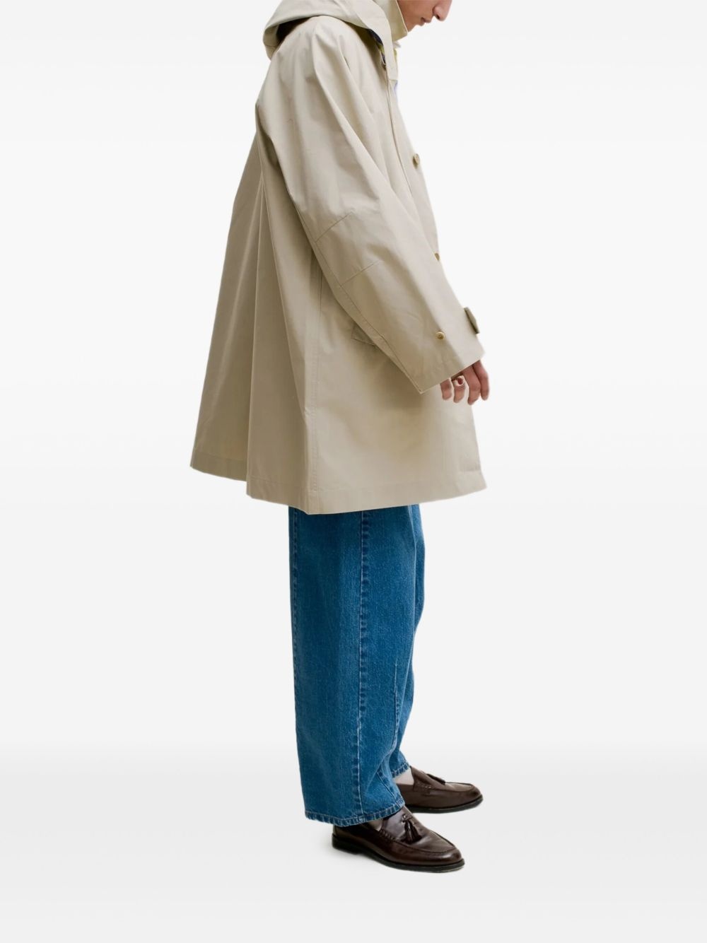 hooded trench coat - 2