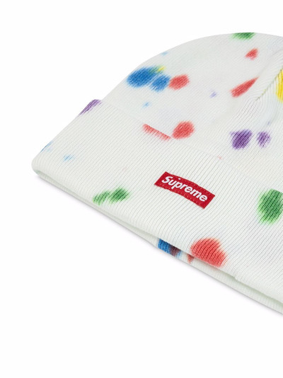 Supreme splatter dyed beanie outlook