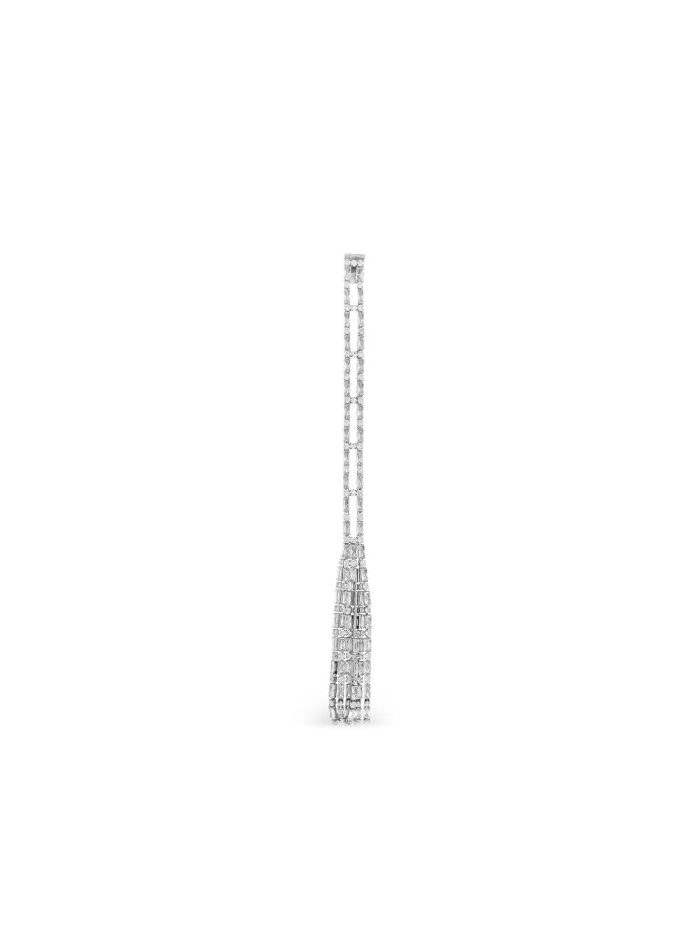 baguette-cut crystal-fringe earrings - 2
