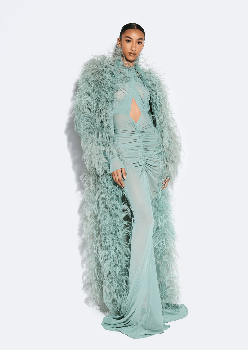 LAPOINTE Marbled Feathers Coat outlook