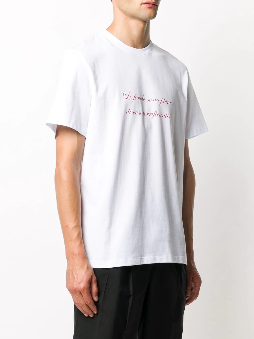 slogan print cotton T-shirt - 3