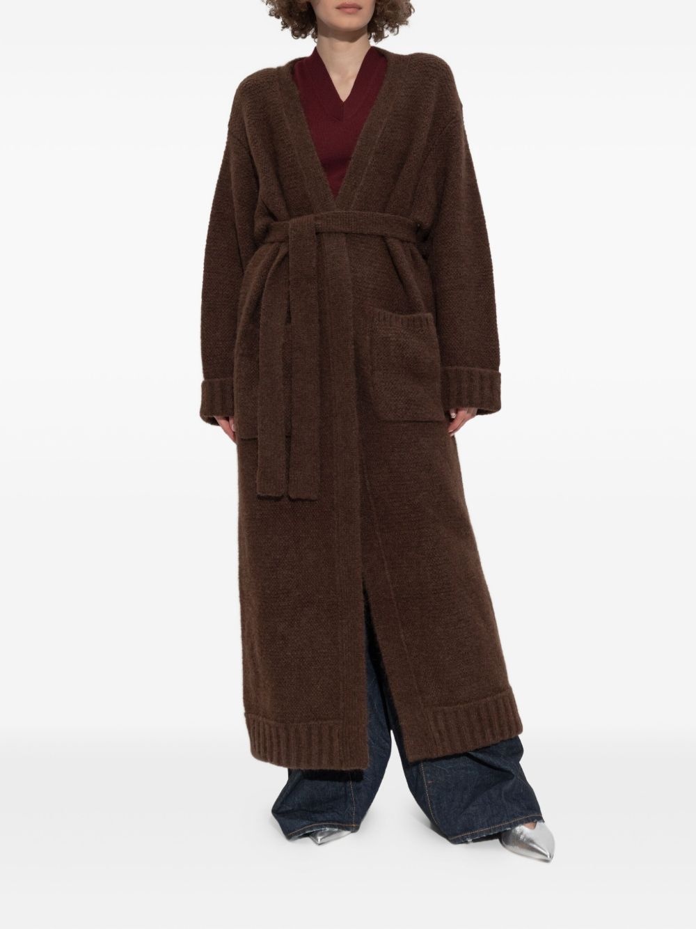 belted cardi-coat - 3