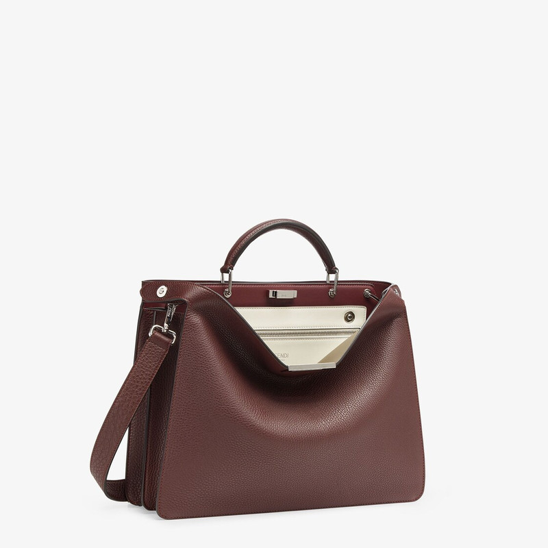 Dark red leather bag 3