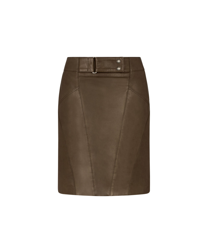 ABOVE THE KNEE LEATHER PENCIL SKIRT 1