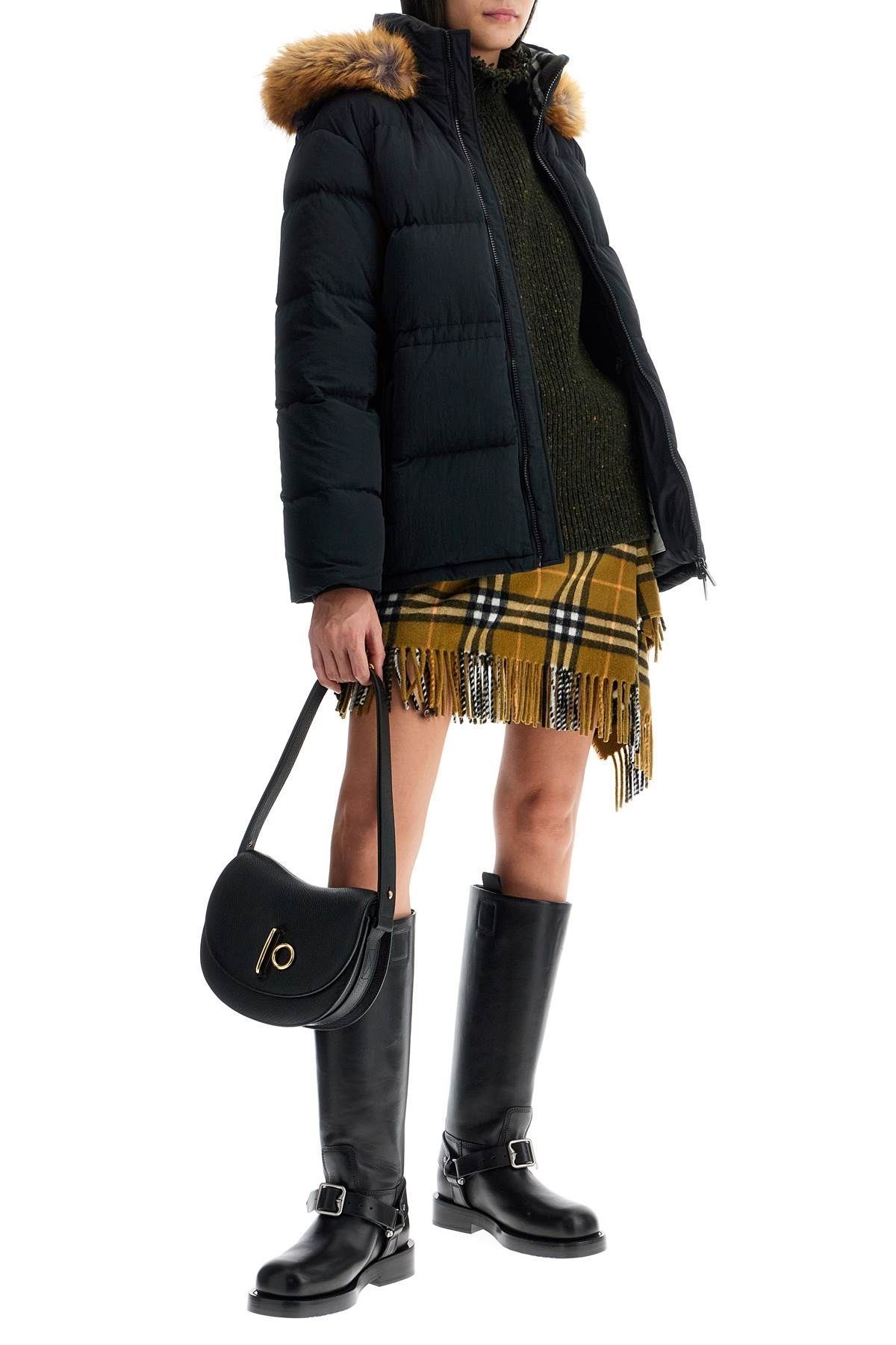 Burberry ERED WOOL AND CASHMERE SCARF-STYLE MINI SKIRT