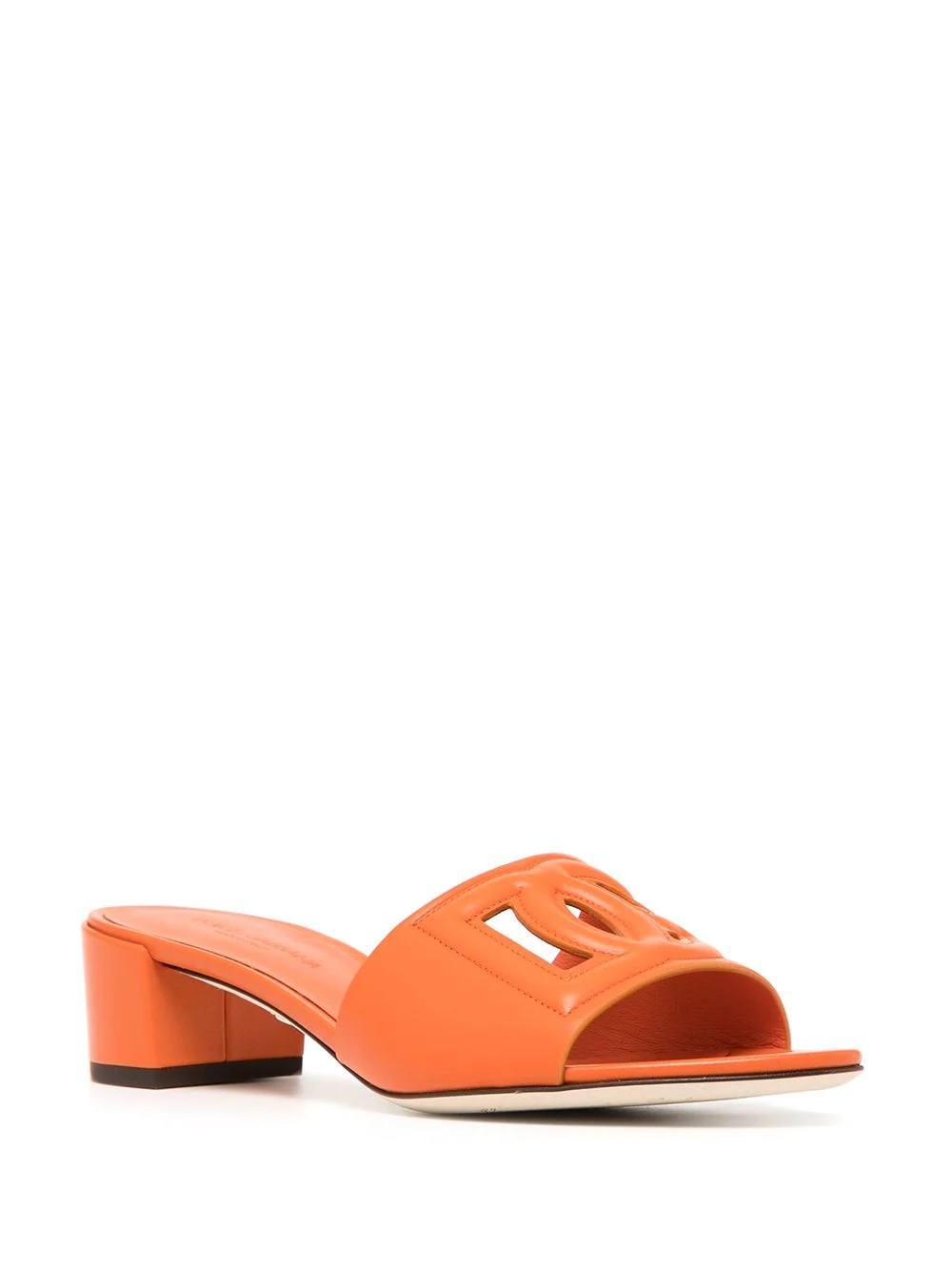 logo-patch open-toe sandals - 2