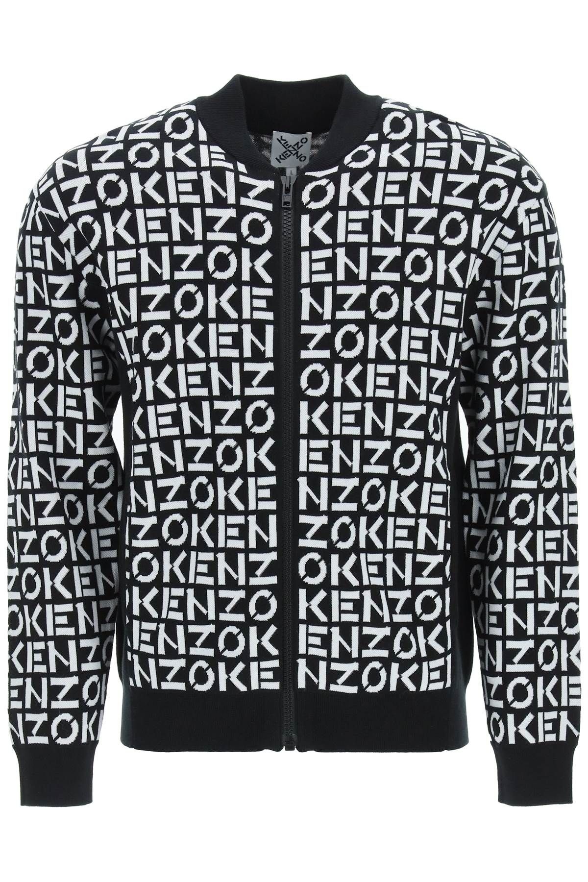 KENZO SPORT MONOGRAM FULL ZIP KNIT - 1