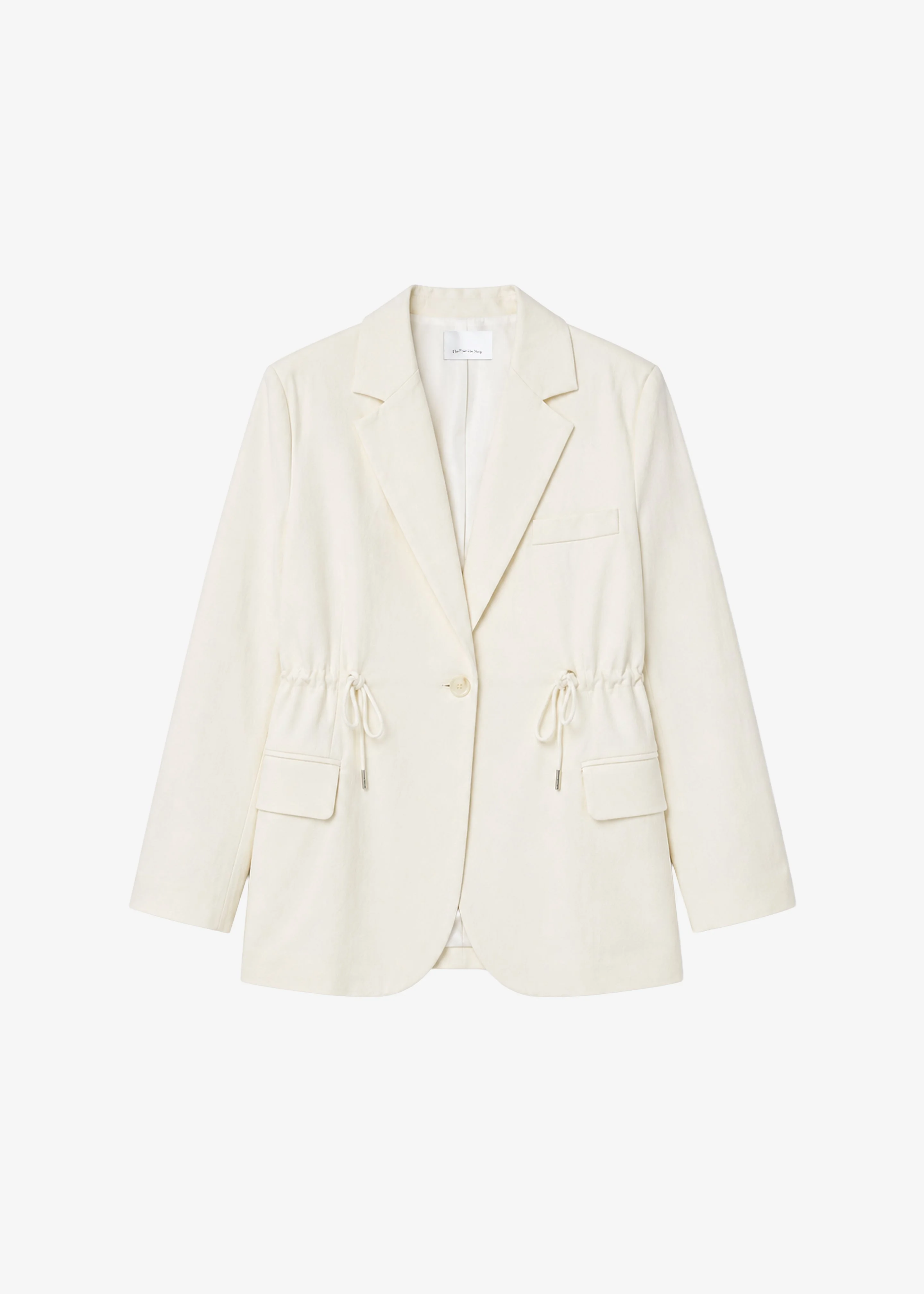 Altea Drawstring Blazer - Ivory - 1