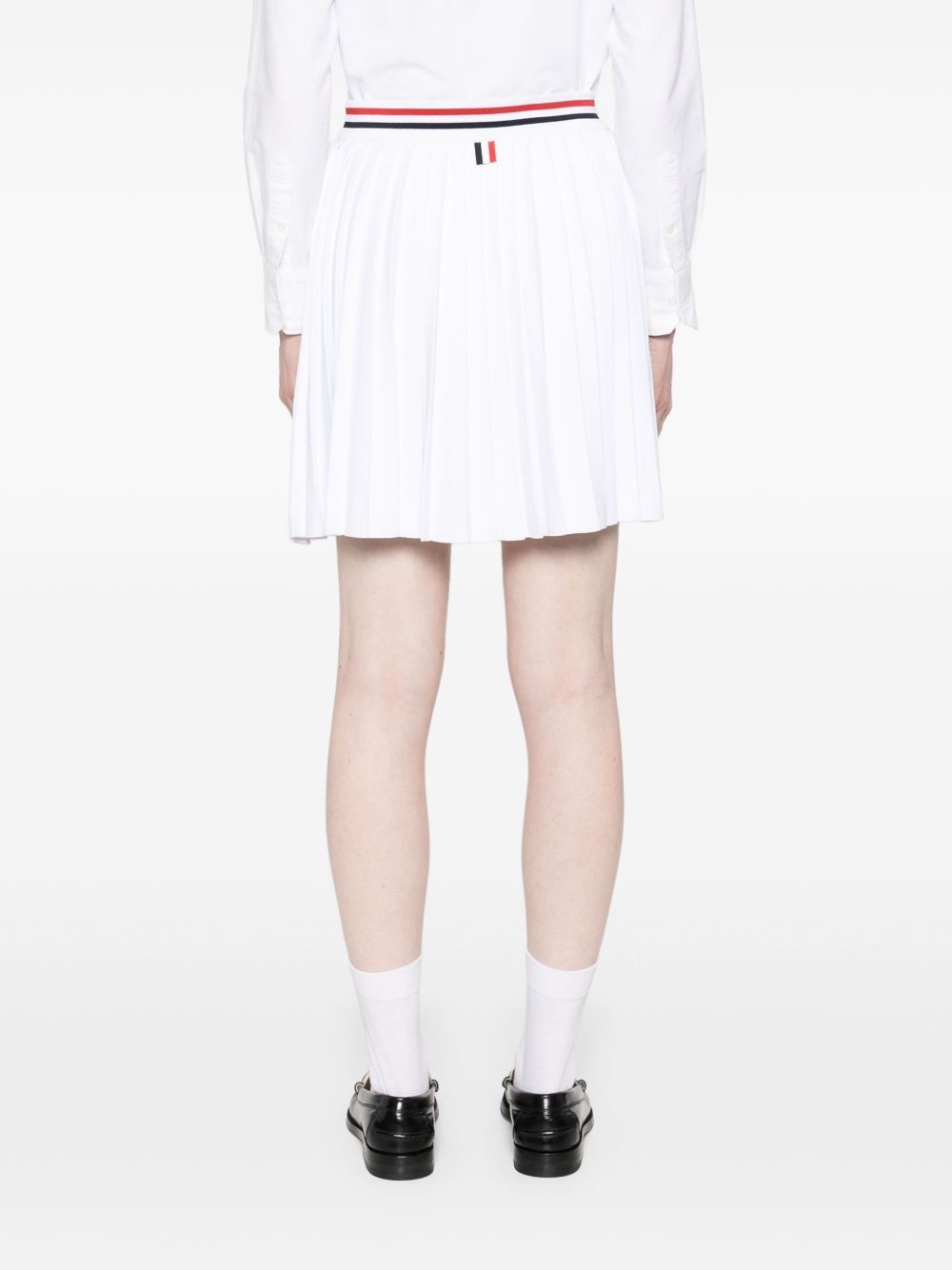 RWB-stripe pleated miniskirt - 4