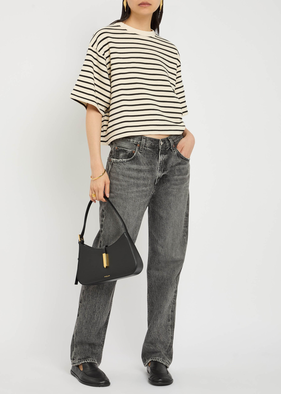 Anine Bing Myers Cropped Cotton-blend T-shirt - 4