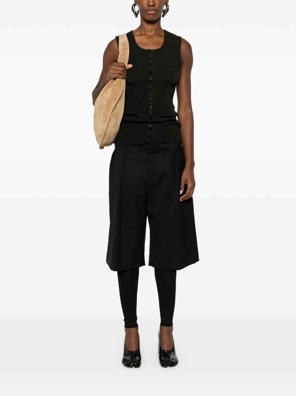 ribbed-knit top - 2