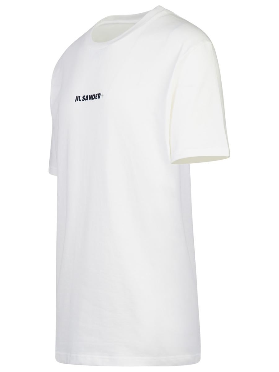 JIL SANDER WHITE COTTON T-SHIRT - 2