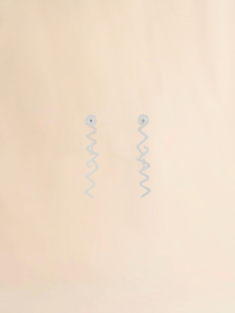 Marni PALLADIUM METAL MARNI SYMBOL DROP EARRINGS outlook