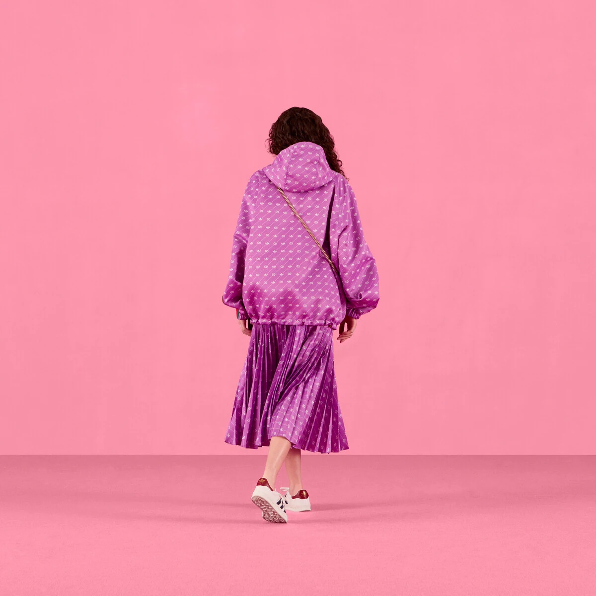 adidas x Gucci satin pleated skirt - 3