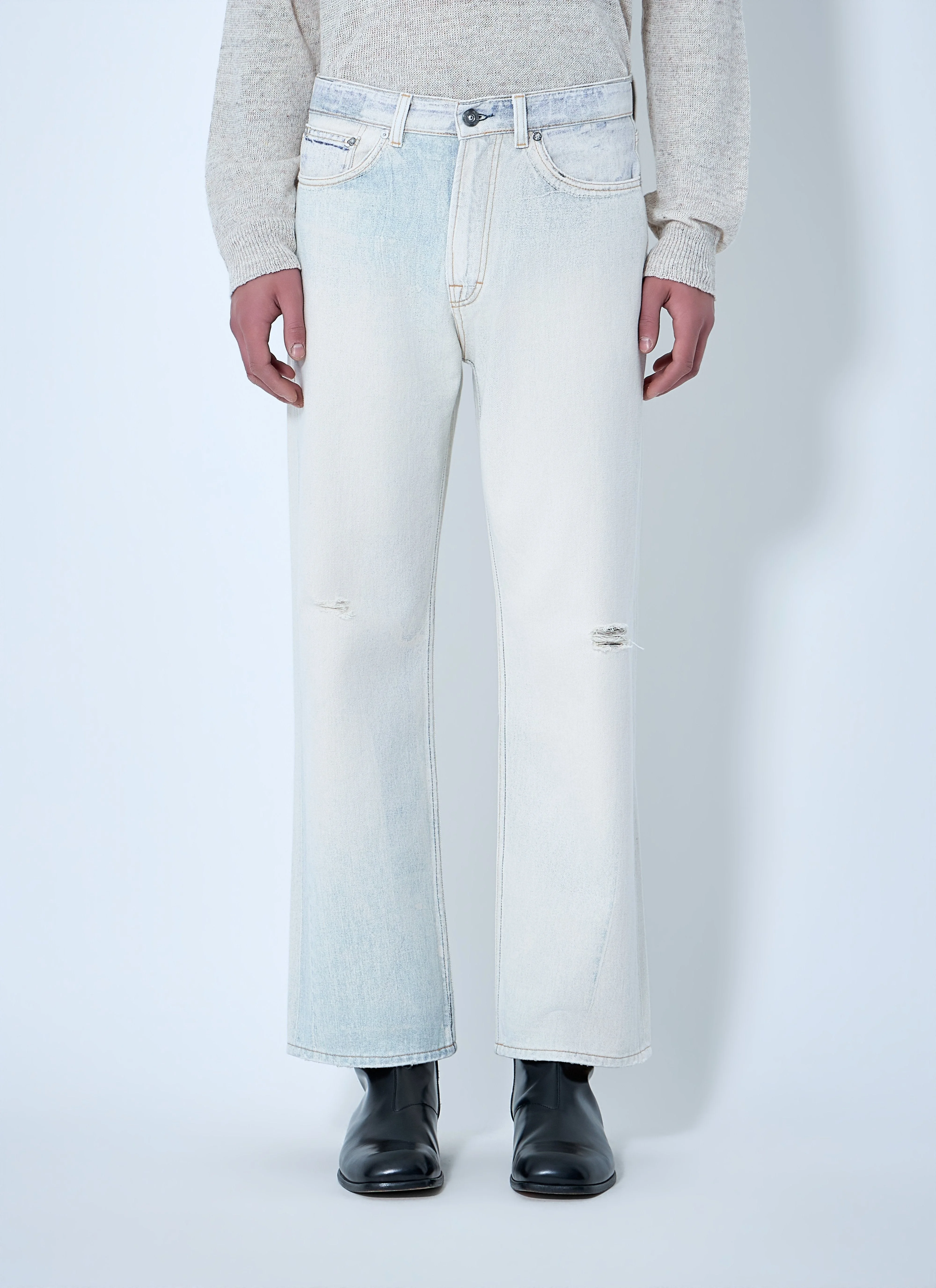 Our Legacy Men Distressed Straight-Leg Denim Jeans - 1