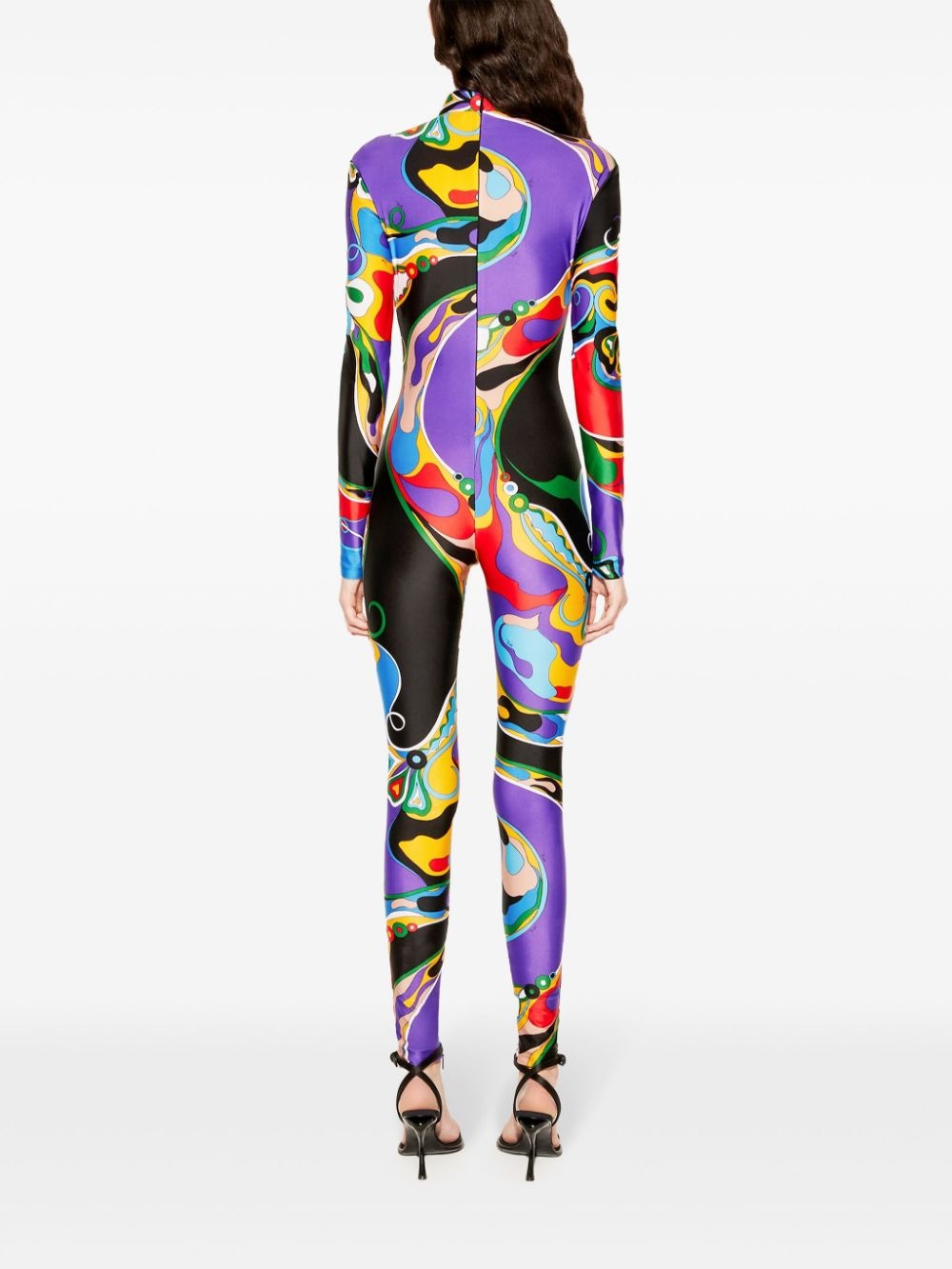 padded mock neck jumpsuit - 4