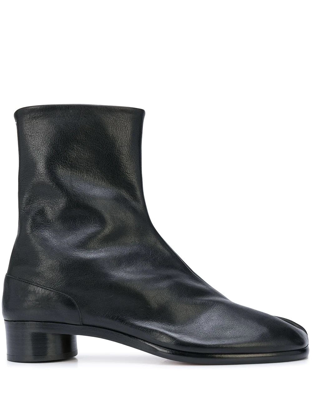 low heel leather Tabi boots - 1