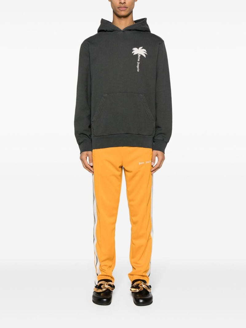Palm Angels logo-print cotton hoodie outlook