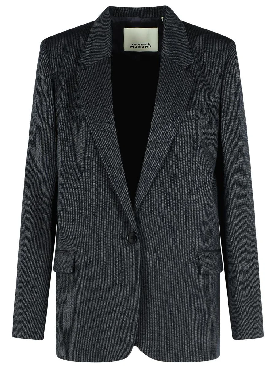 Isabel Marant 'Omelia' Black Virgin Wool Blend Blazer - 1