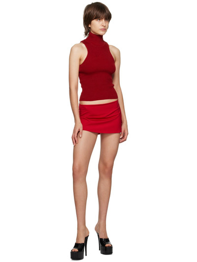 GUIZIO Red Micro Miniskirt outlook