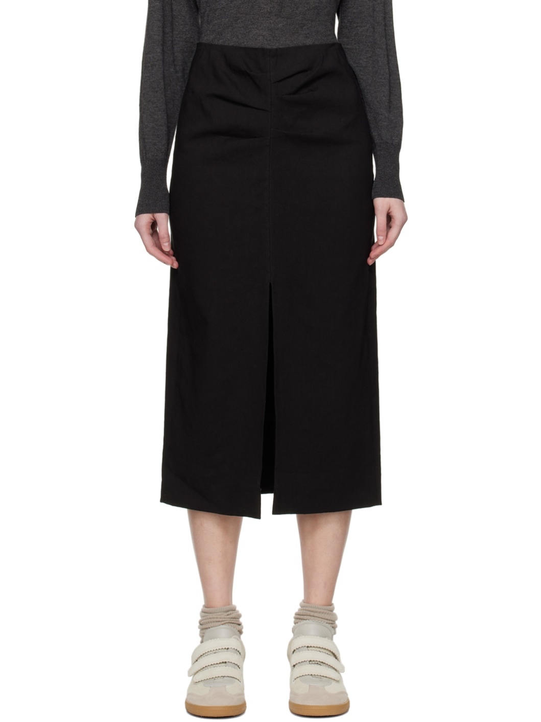 Black Feciae Midi Skirt - 1
