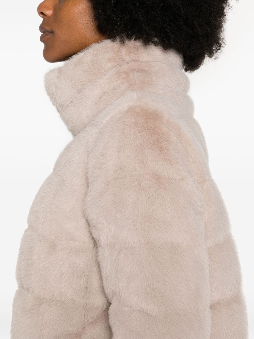 faux-fur zipped jacket - 5