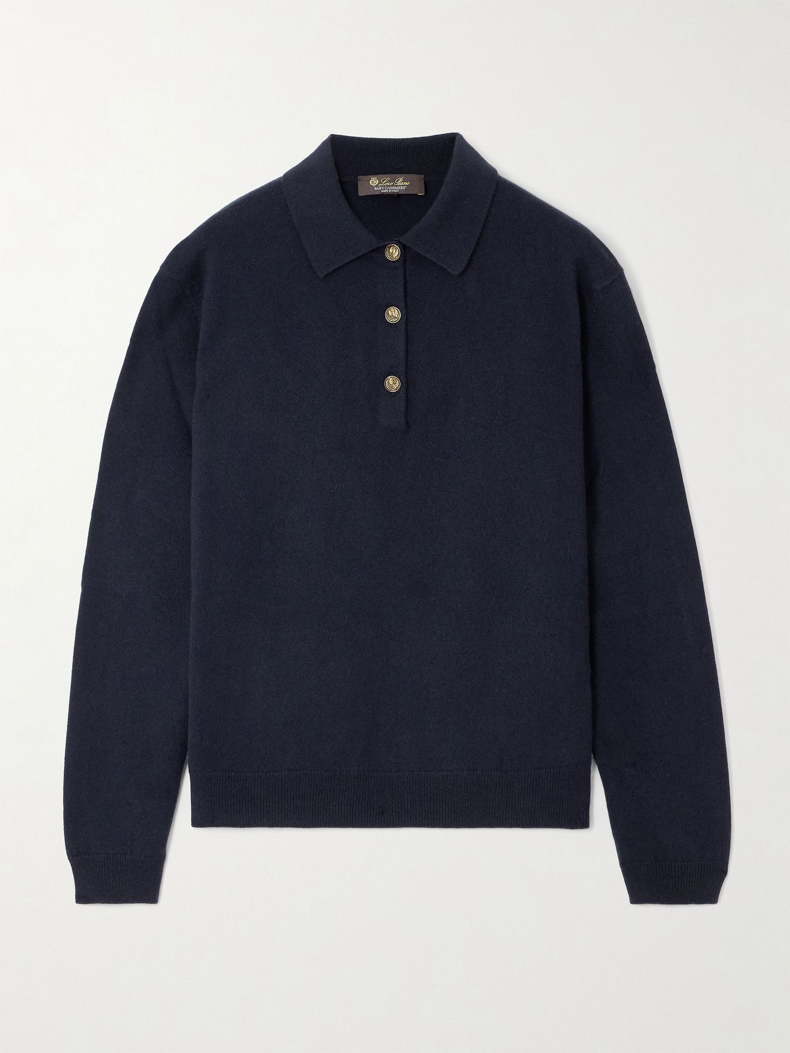 Cashmere polo sweater Navy - 1