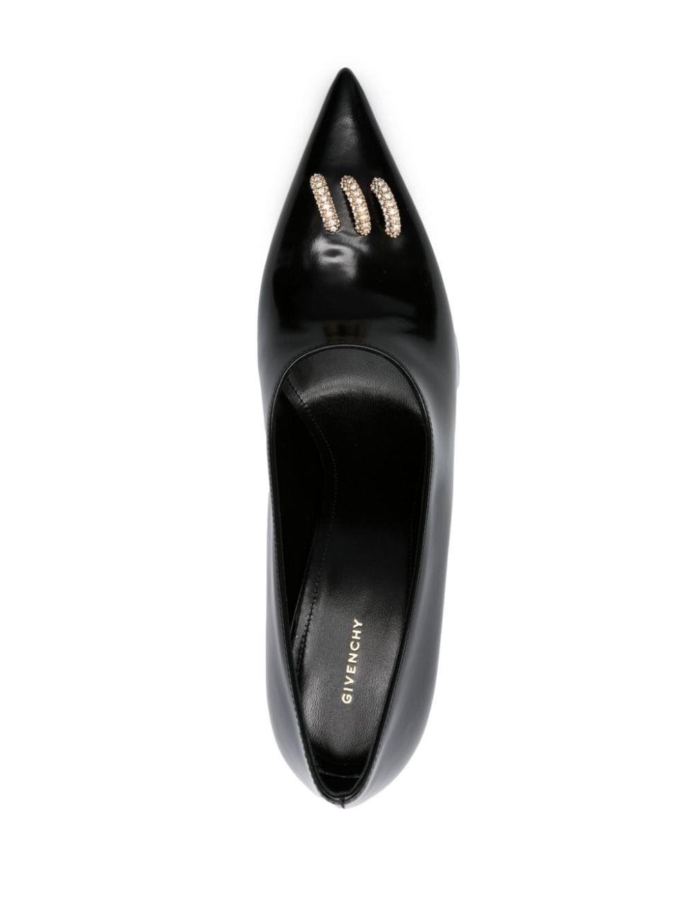 crystal-embellished pointed pumps - 4