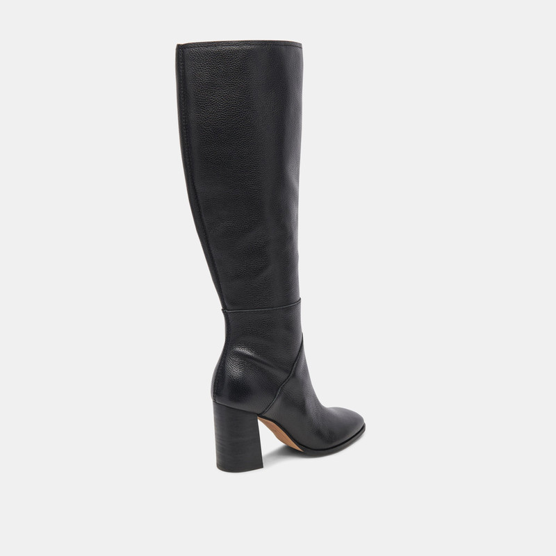 FYNN WIDE CALF BOOTS ONYX LEATHER 8