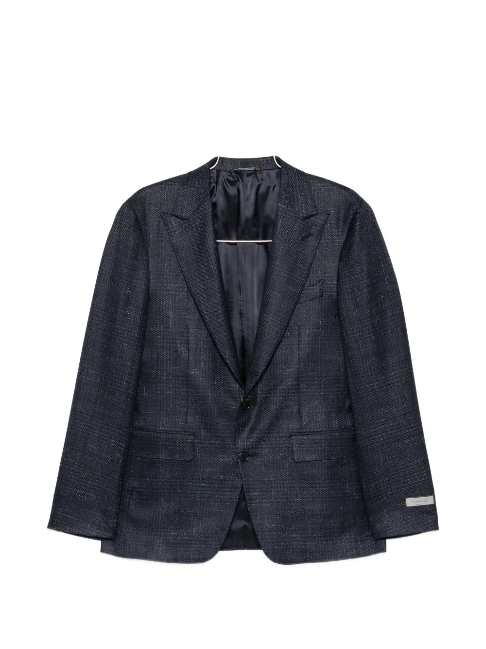 check-pattern single-breasted blazer - 1
