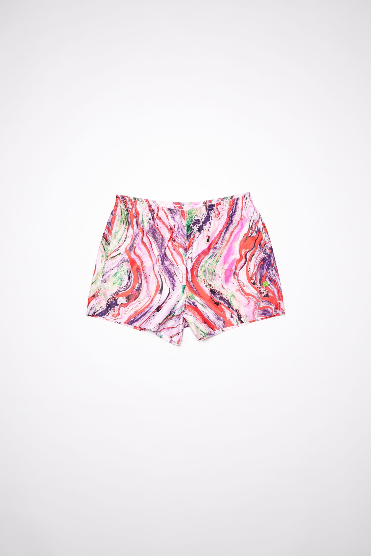Marble swim shorts - Neon red - 1