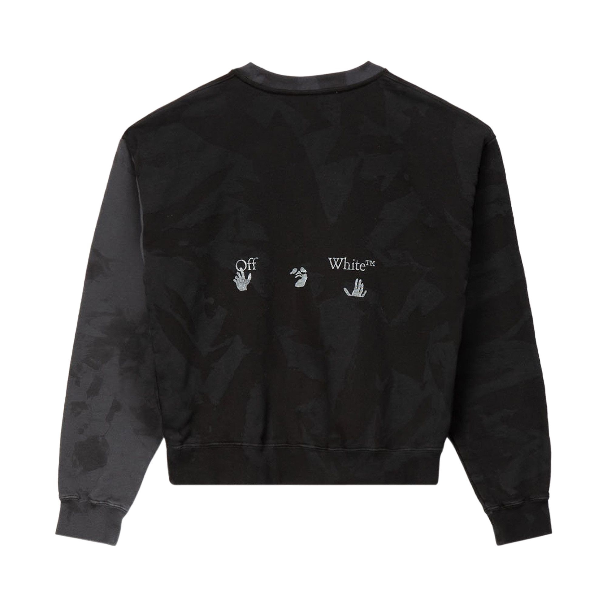 Off-White Tie Dye Over Crew 'Black' - 2
