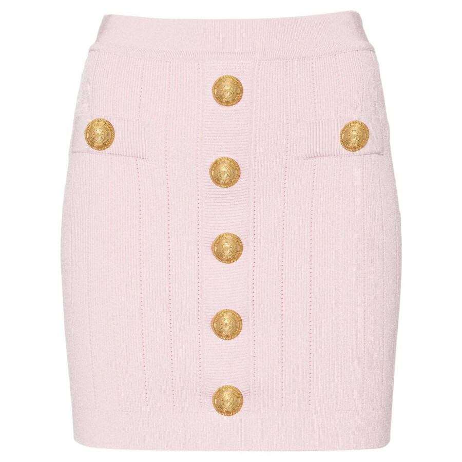 Balmain High-Waist Knitted Miniskirt - 5
