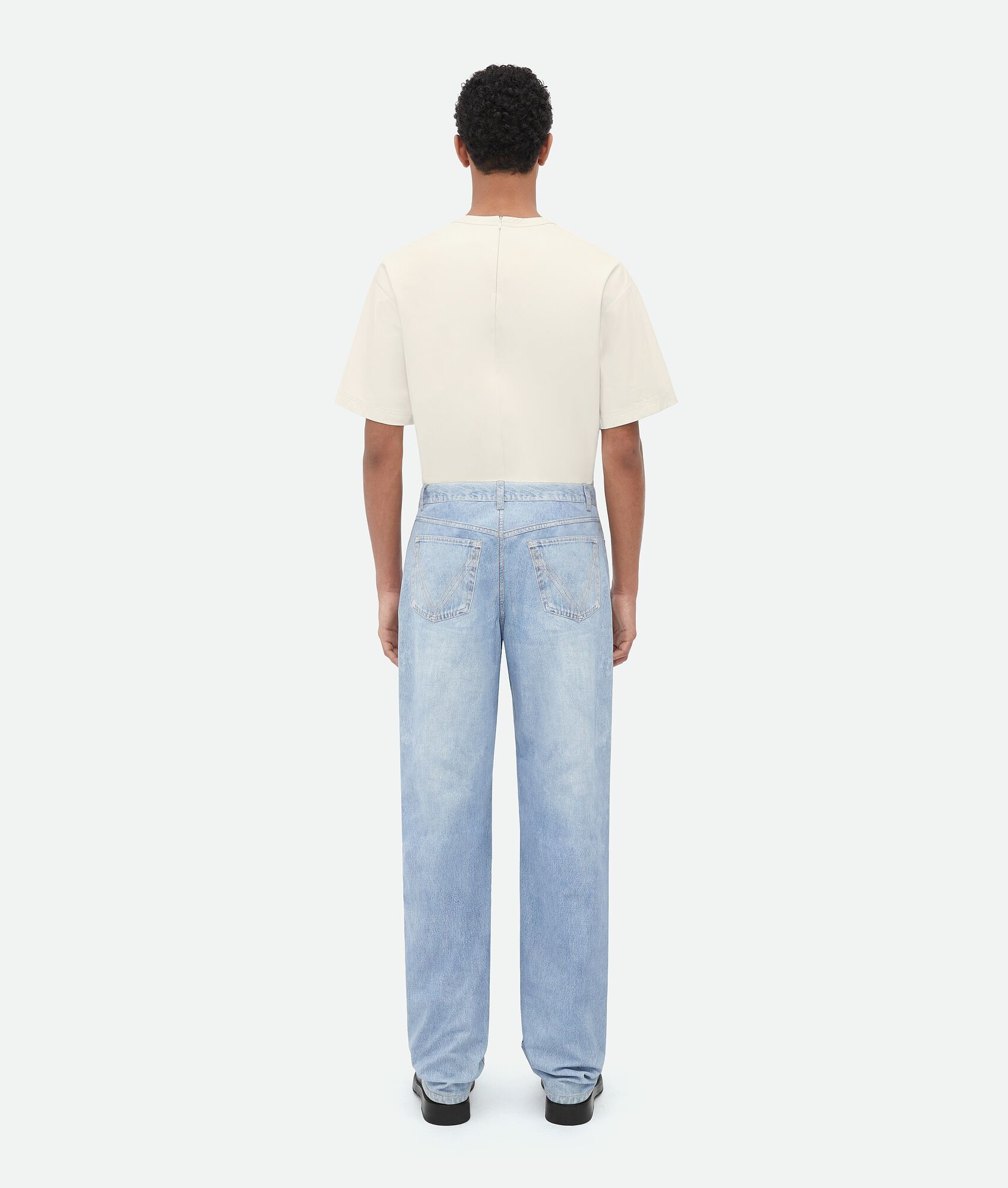 Printed Leather Wide Leg Denim - 3