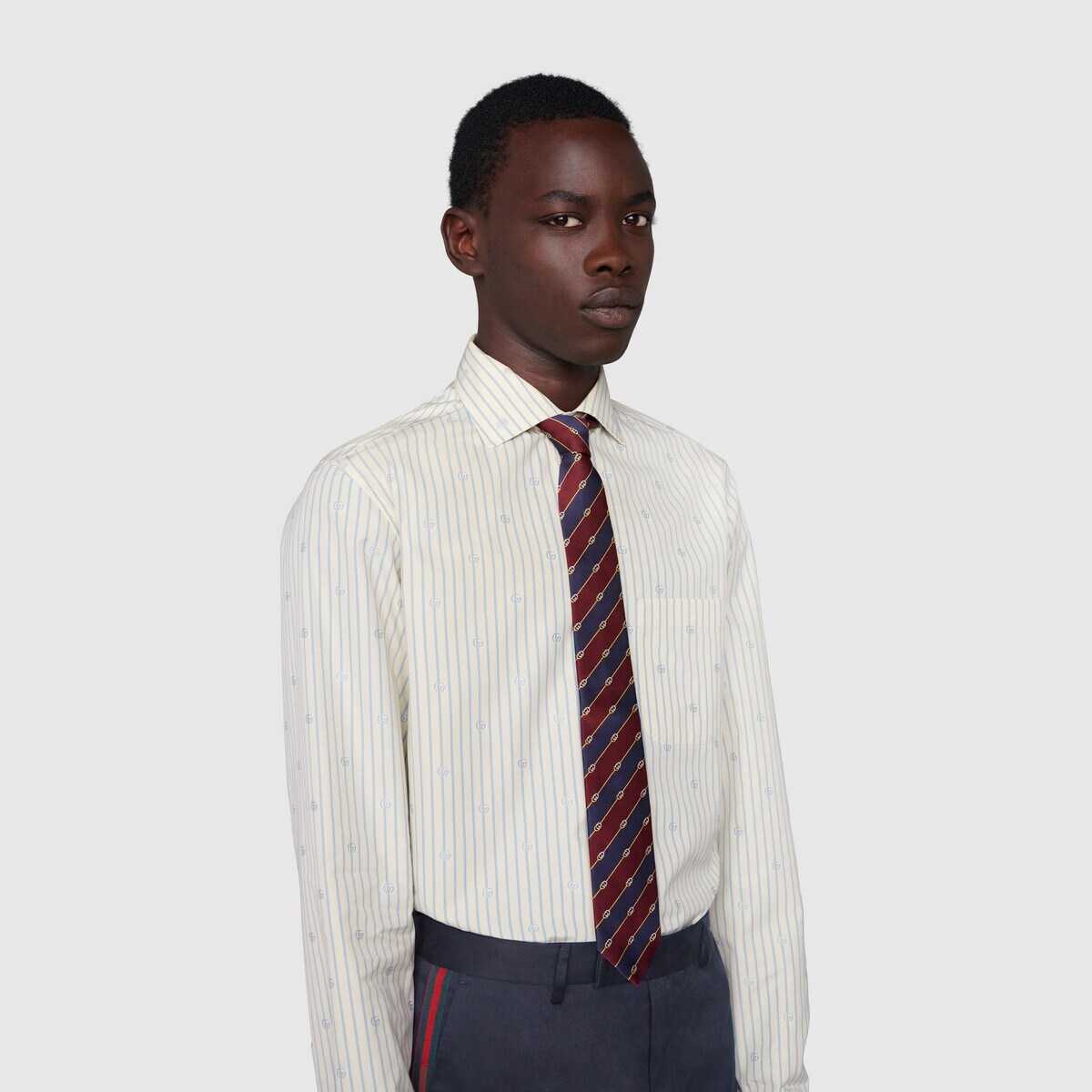 Interlocking G silk jacquard tie - 4