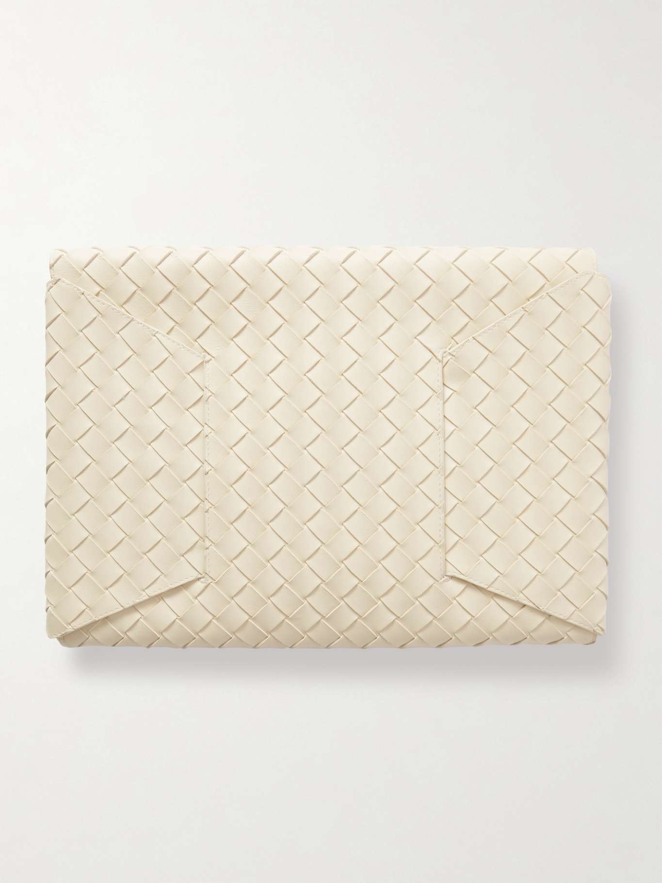 Origami intrecciato leather clutch - 2