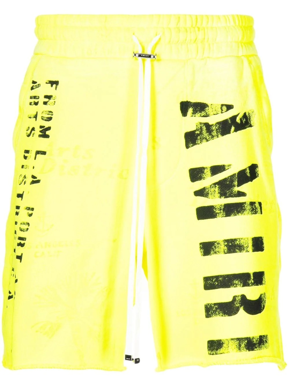 logo-print track shorts - 1