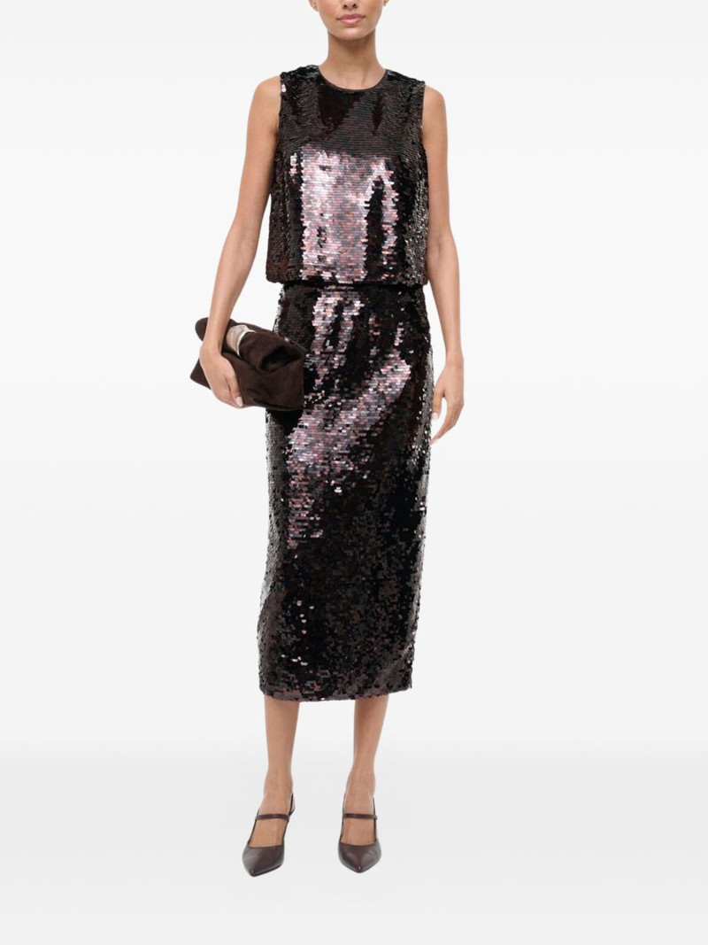 STAUD Seraphina sequin-embellishment top outlook