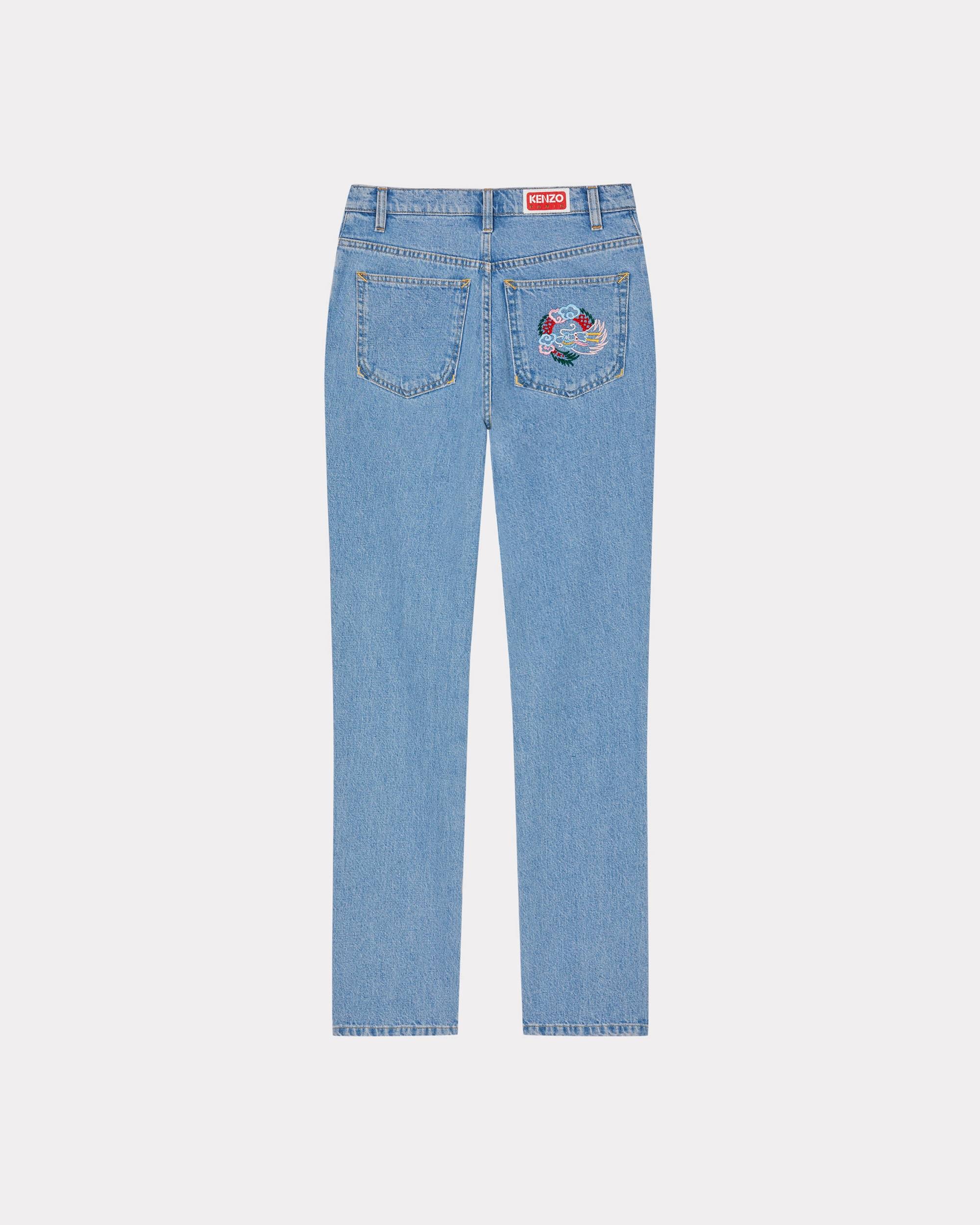 'Year of the Dragon' cropped embroidered ASAGAO jeans - 2
