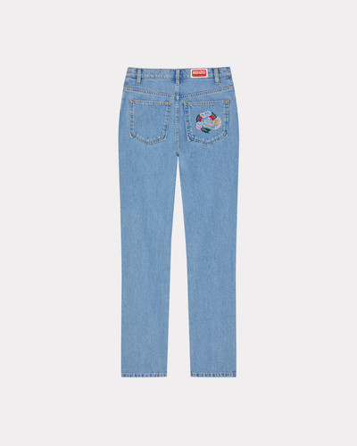 KENZO 'Year of the Dragon' cropped embroidered ASAGAO jeans outlook
