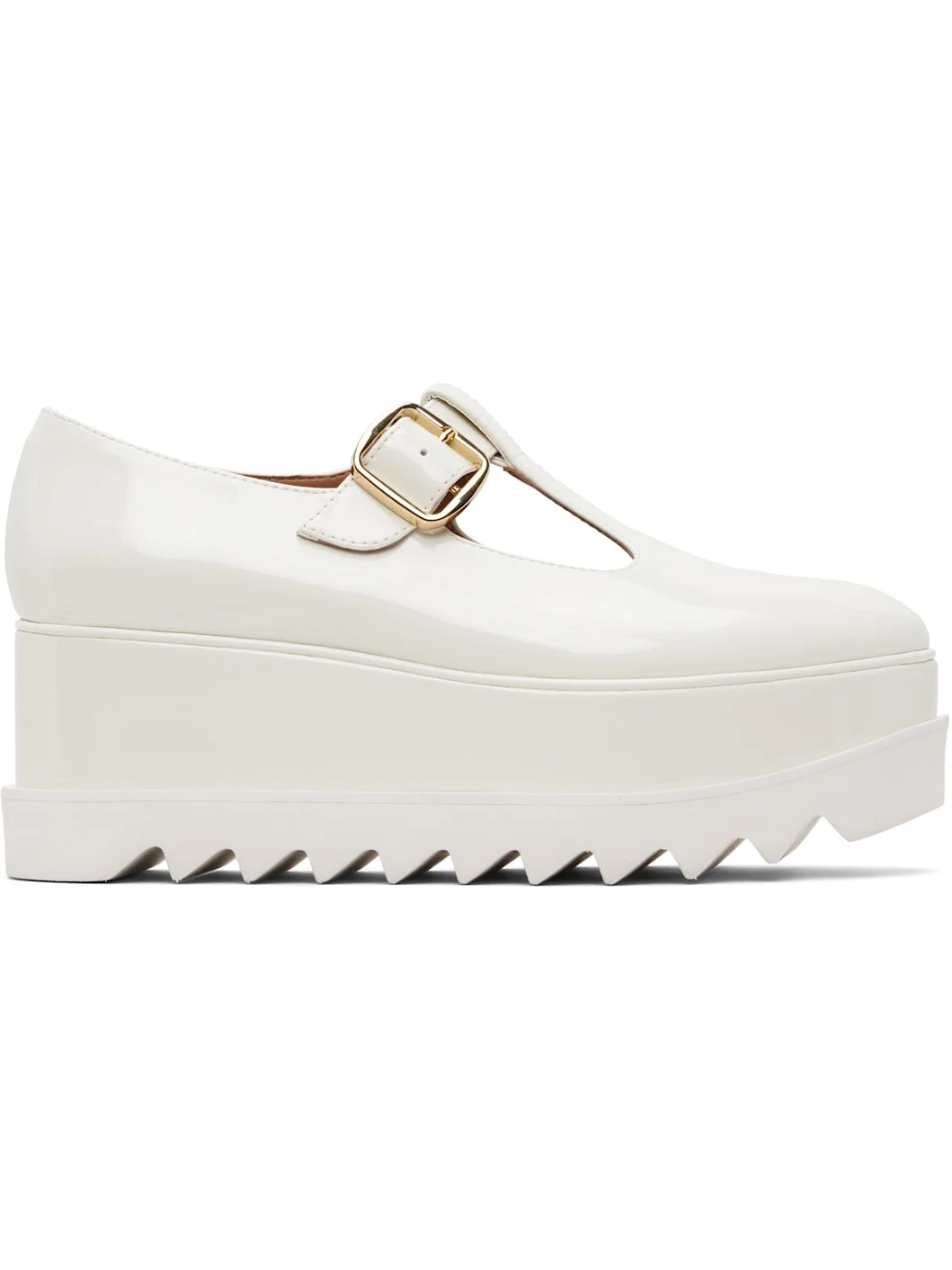 White Elyse T-Bar Platform Mary Jane Derbys - 1
