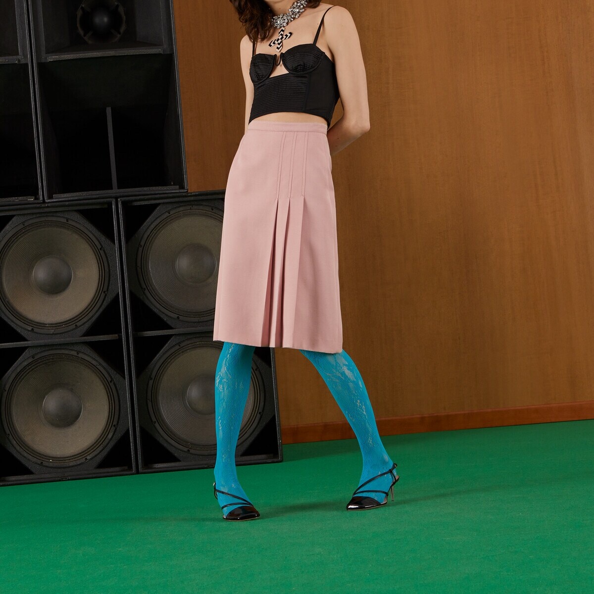 Flamed viscose silk skirt - 6