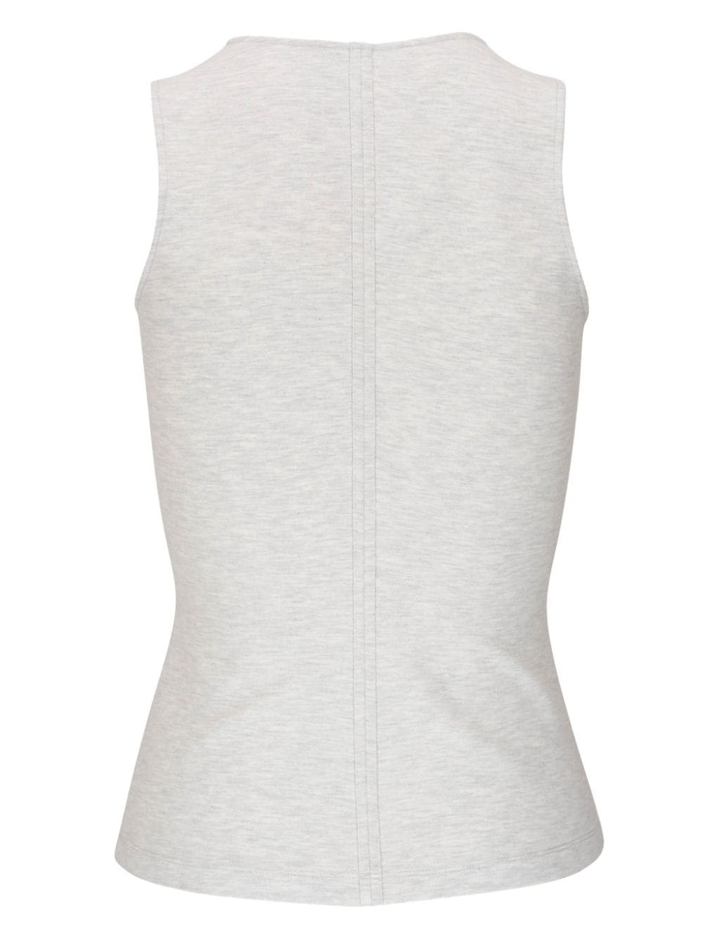 V-neck sleeveless top - 2