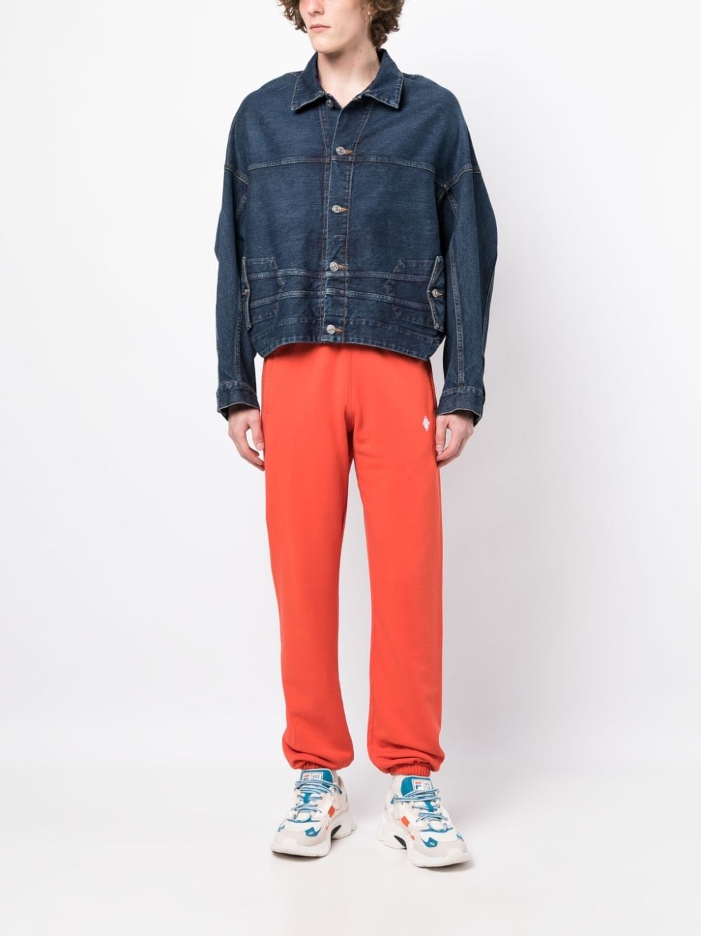 logo-print cotton track pants - 2