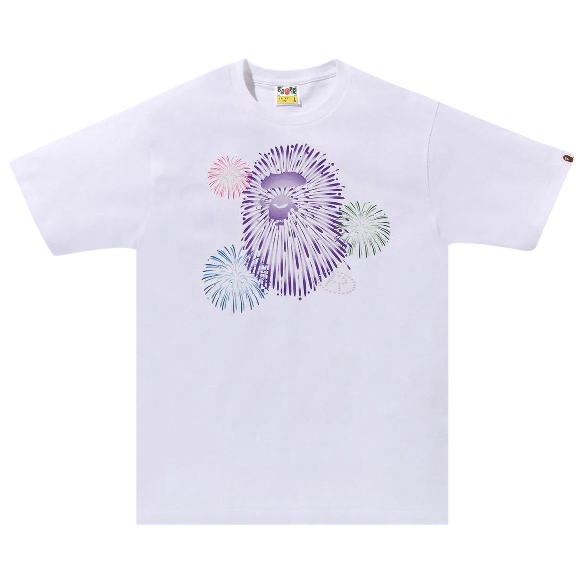 BAPE Ape Head Firework Tee #2 'White' - 1