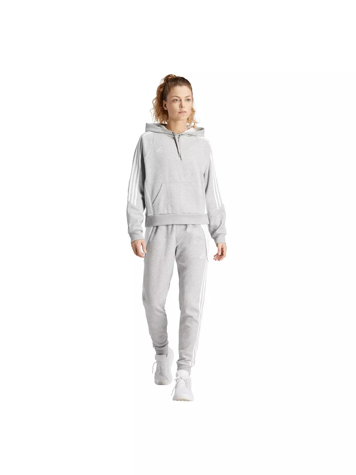 Women's Tiro 24 Soccer Sweat Hoodie -Grey - 6