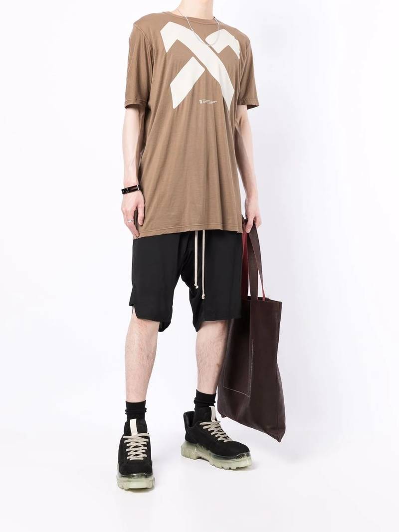11 by Boris Bidjan Saberi crossover print crewneck T-shirt outlook