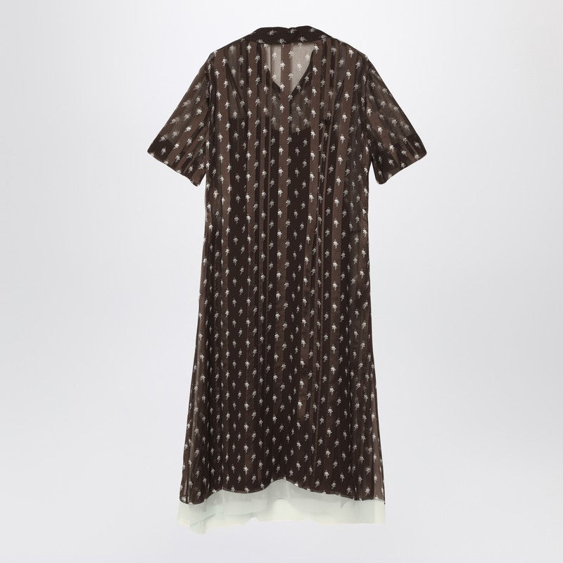 Fendi Brown Chiffon Chemisier Dress Women - 2