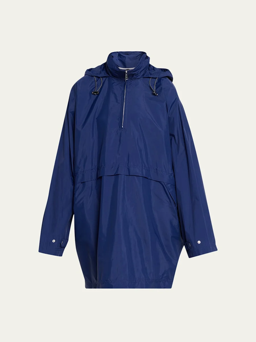 Oversized Nylon Anorak Jacket - 1